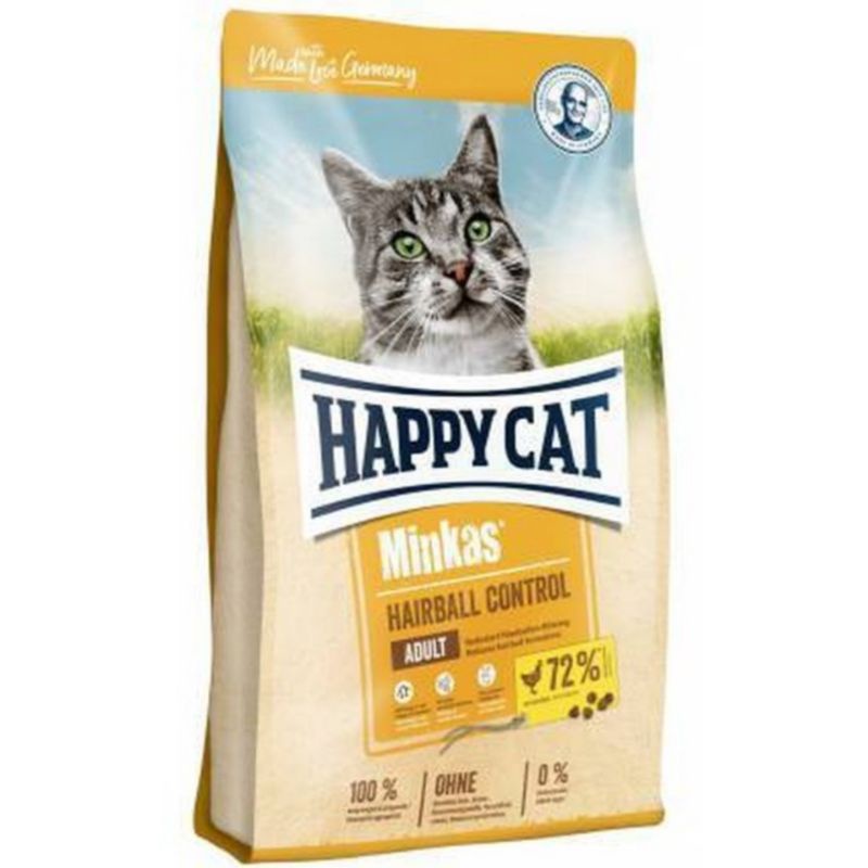 Happy cat Minkas HAIRBALL repack 1kg | dry catfood makanan kucing dewasa happy cat