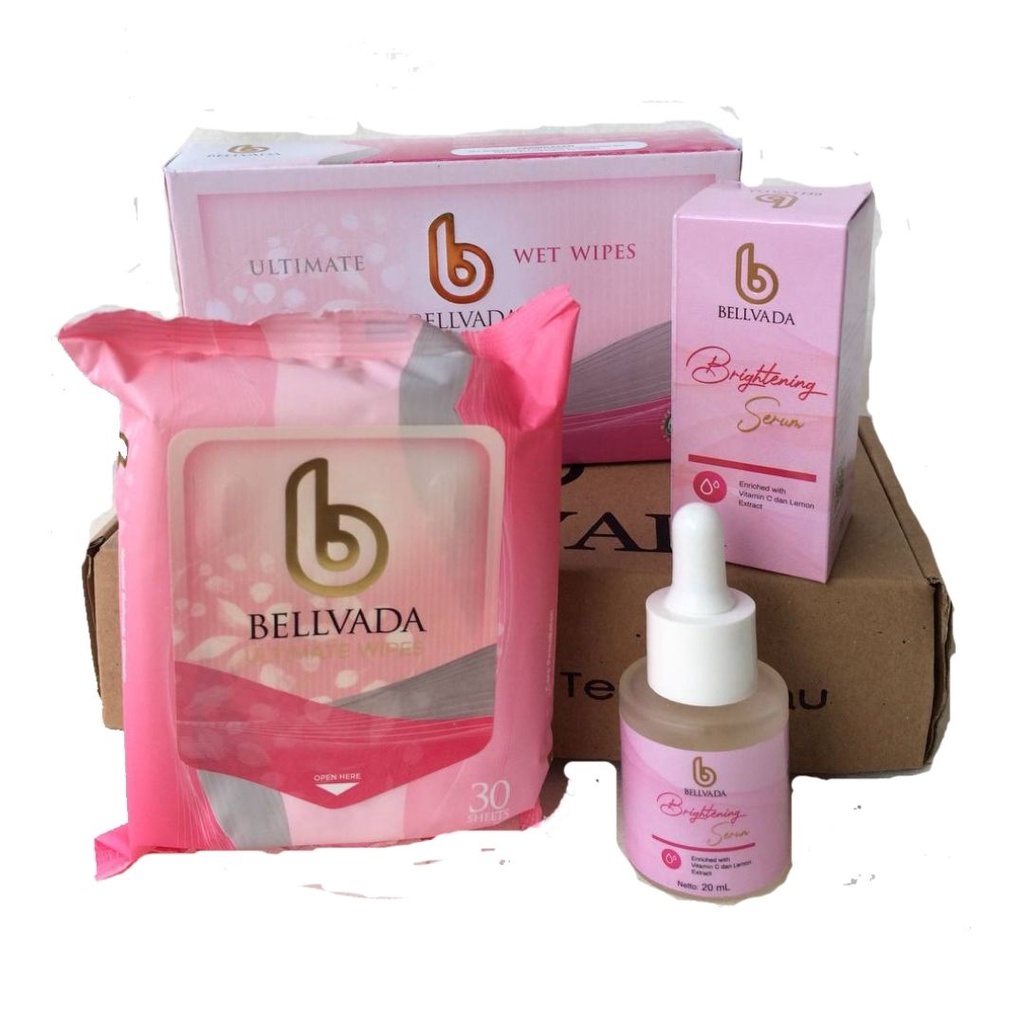 paket whitening tissue bellvada serum brightening darkspot belvada tisu original bpom mencerahkan