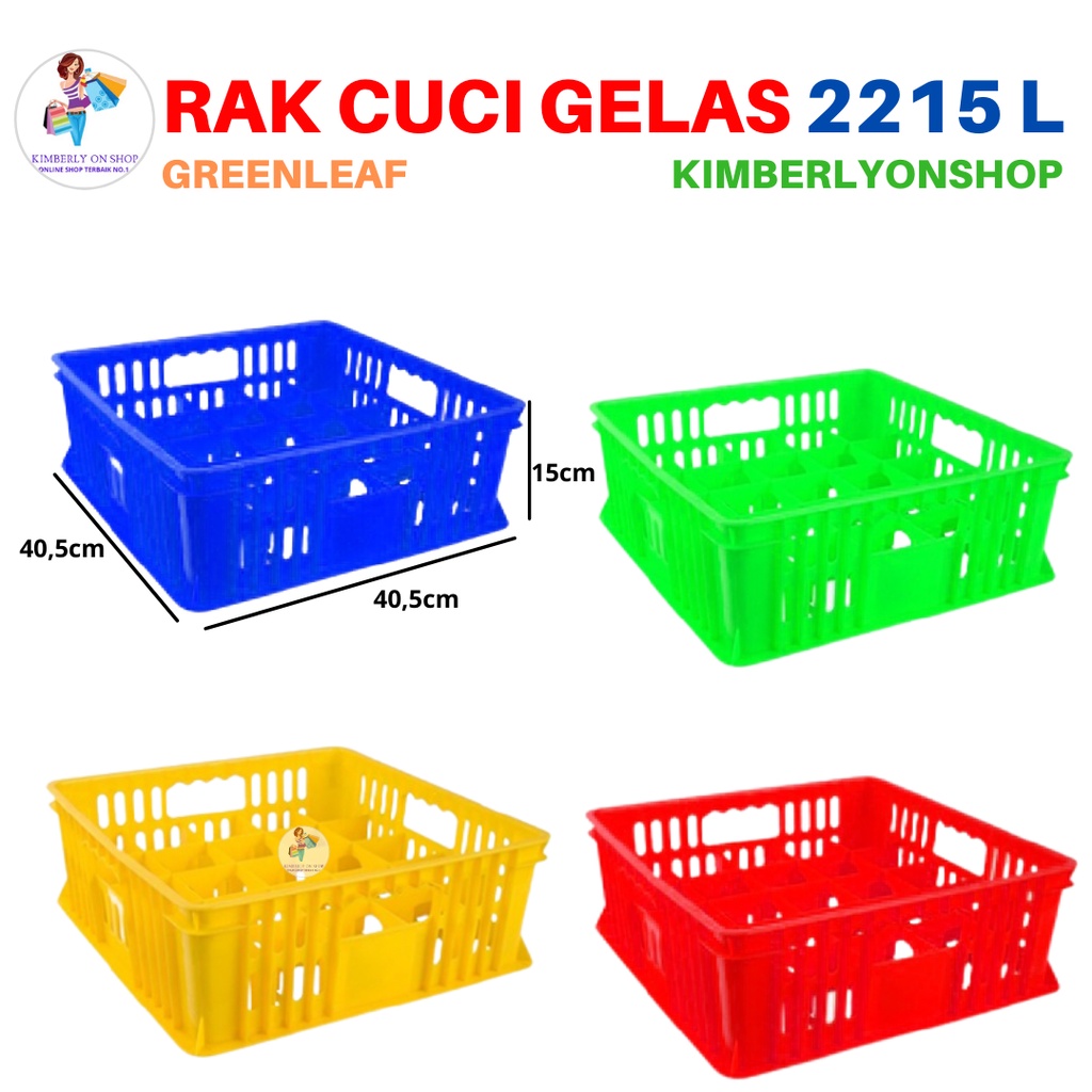 Rak Gelas 25 Sekat Container gelas 2215 L Green Leaf