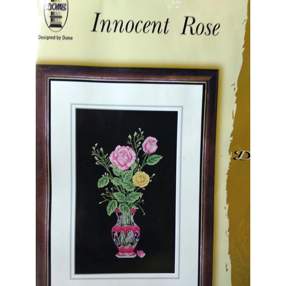 Paket DIY Craft Sulam Kristik DOME 31001 Bunga Flower Innocent Rose Mawar