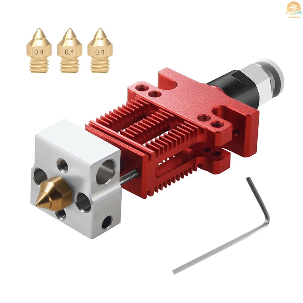 Assembled Extruder Hotend Kit with Extra 3pcs 0.4mm Nozzles Compatible with Creality CR-6 SE 3D Printer 1.75mm 3D Printing Machine Supplies