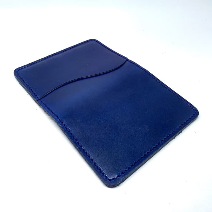 dompet kartu kulit asli card wallet warna biru PHWL299