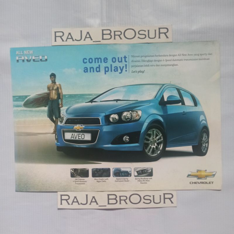 Poster brosur Chevrolet all new Aveo