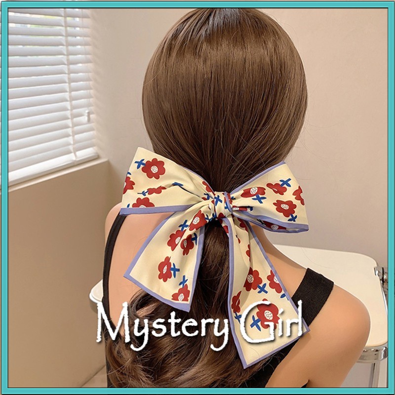 Mysterygirl - Scarf Twilly Scarf Leher Twilly Bag Scarf Tas Bahan Bandana Grade Silk Immitation Gaya Korea ikat rambut