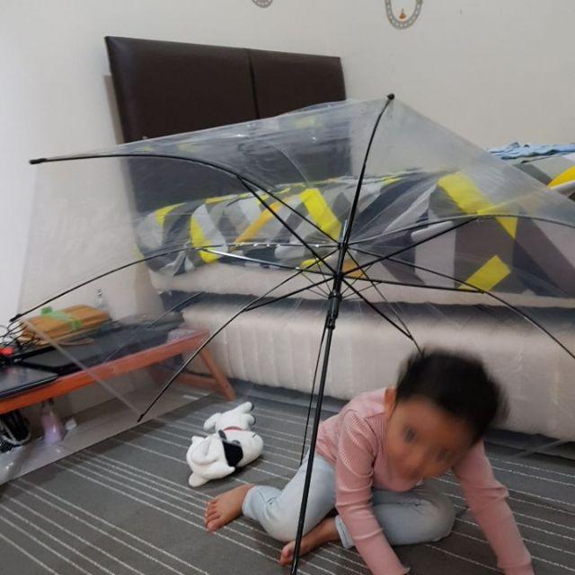 Payung Transparan Gagang Hitam Jamin Plastik Tebal Bening  Transparant Korea Japan High  Quality