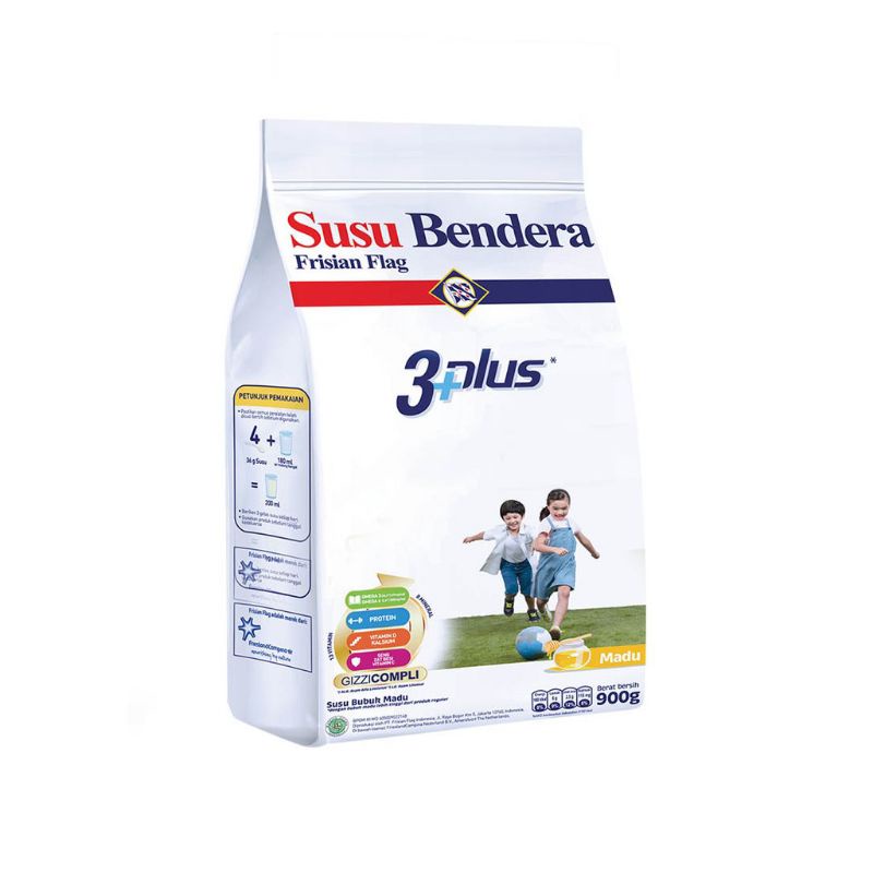 Susu Bendera 3 Plus Madu 900gr-Susu Bendera 1 plus Madu 900gr