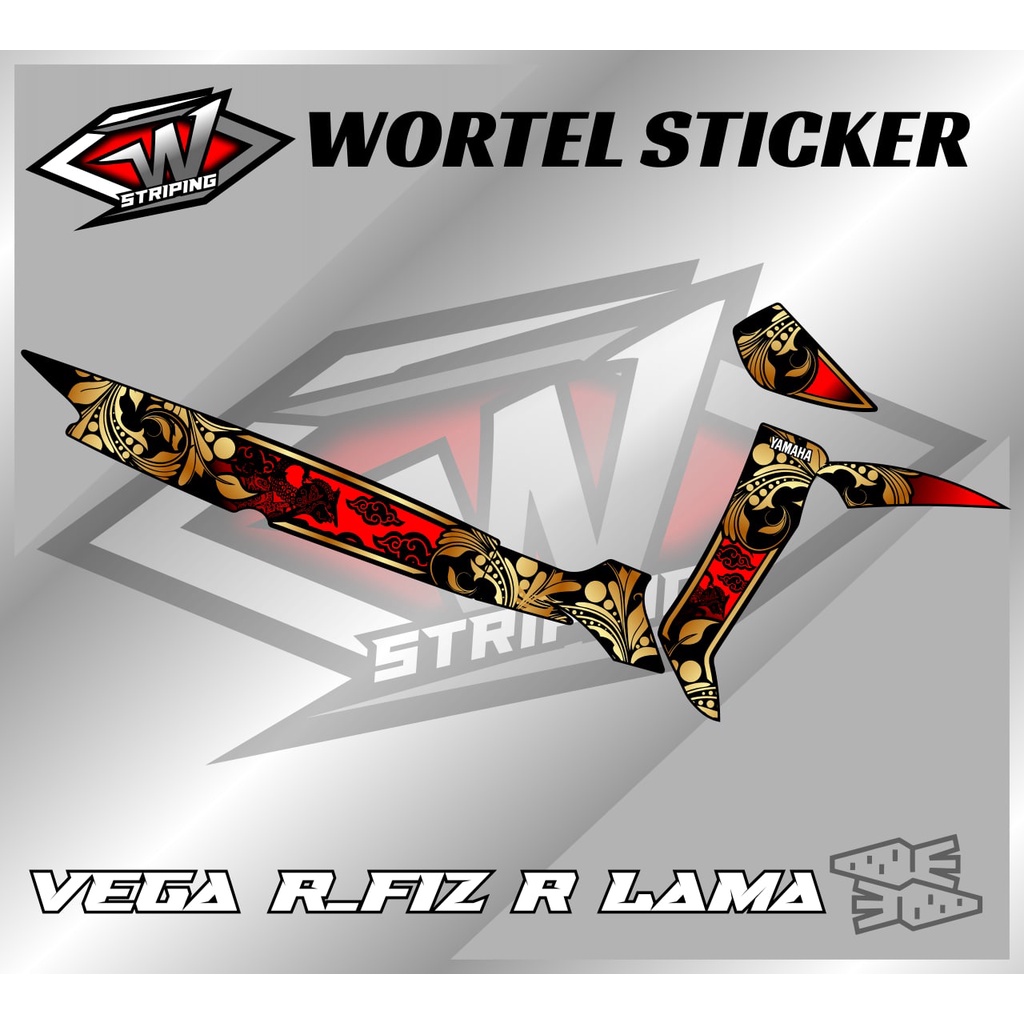 Striping Stiker Variasi Motor Vega R Lama Batik-Striping Hologram Vega R Lama&Fiz R