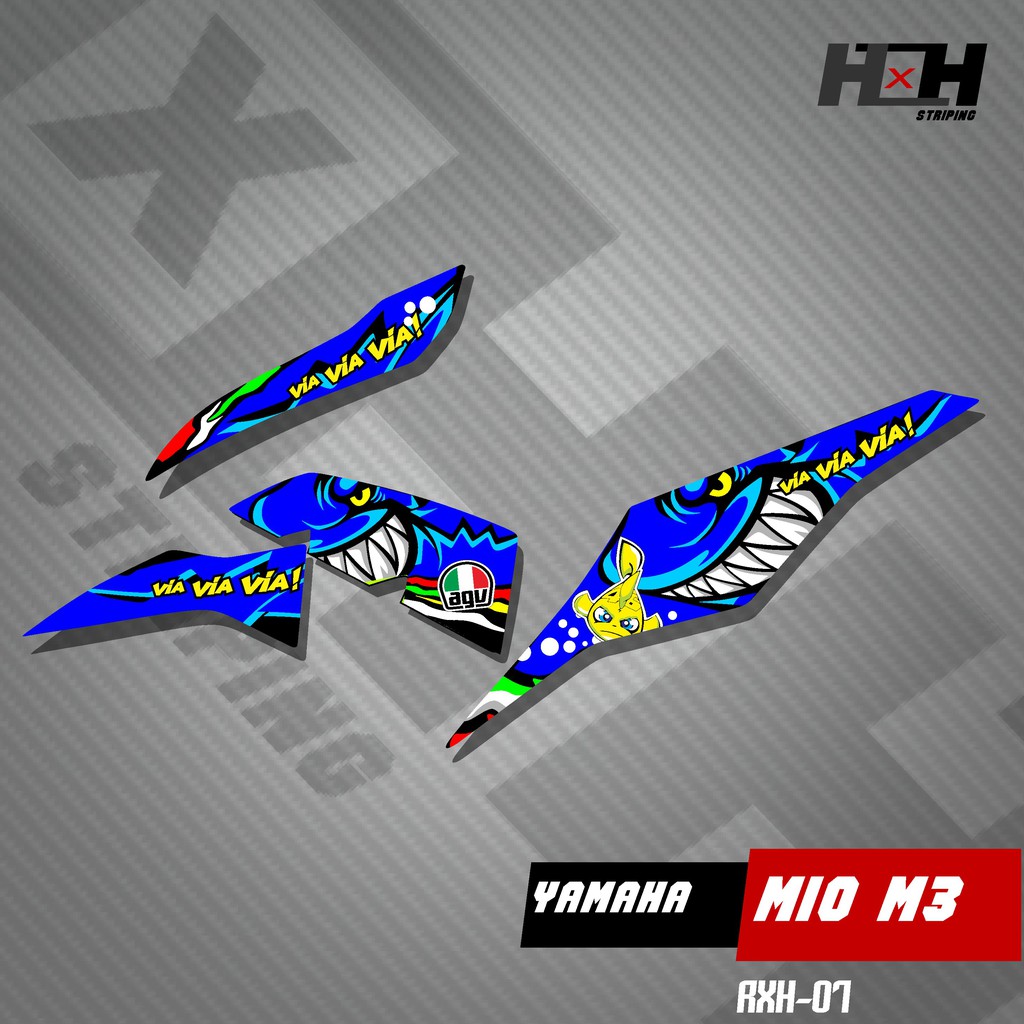 Stiker Striping Lis MIO M3 / Mio Z / Mio 125 Tahun 2014 2015 2016 2017 2018 2019 2020 2021 Sticker Y