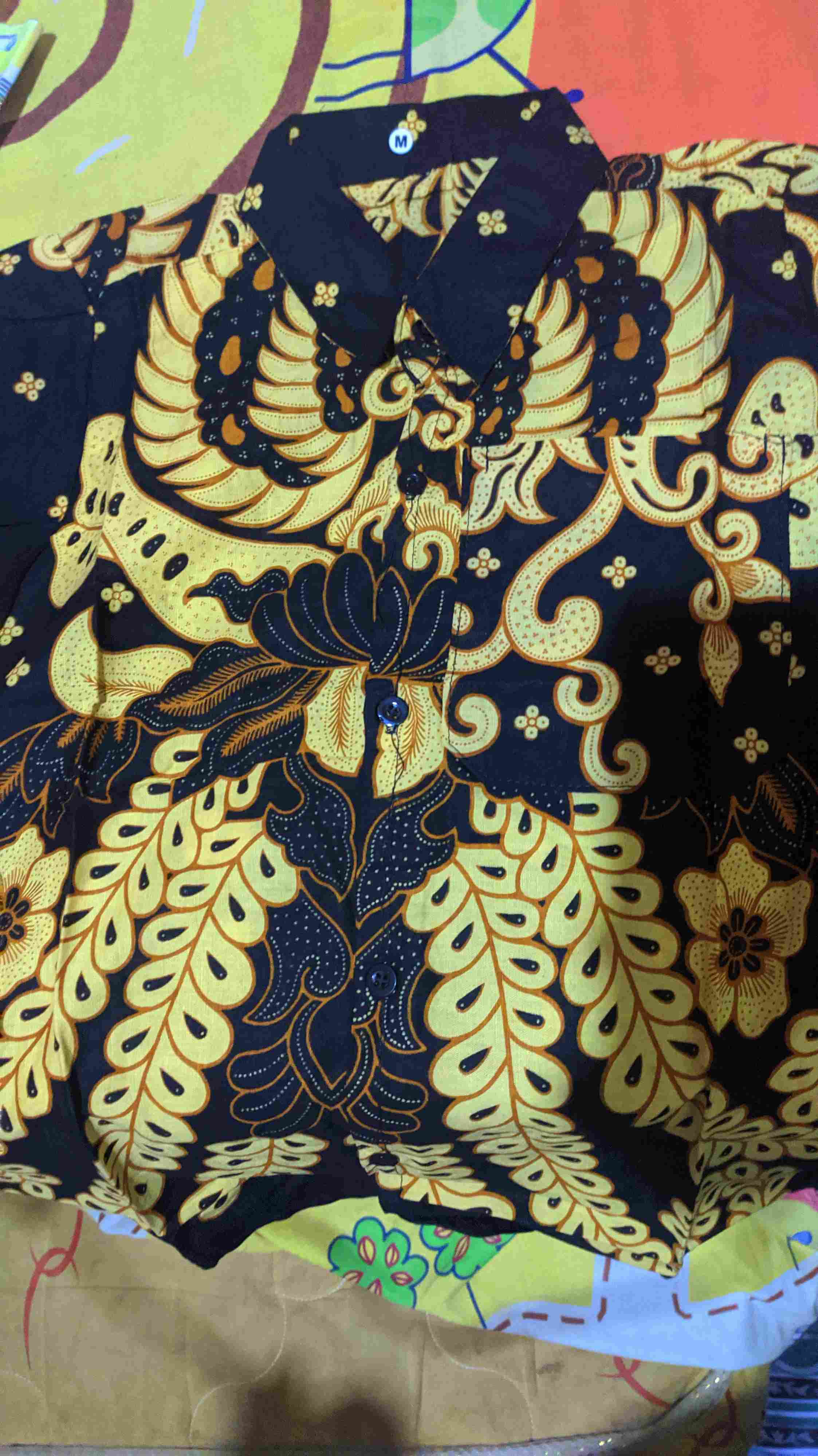 Hem Anak Batik Kemeja Batik Anak Cowok Laki Laki 3-12 Tahun Lengan Pendek Kembang Gurita Murah