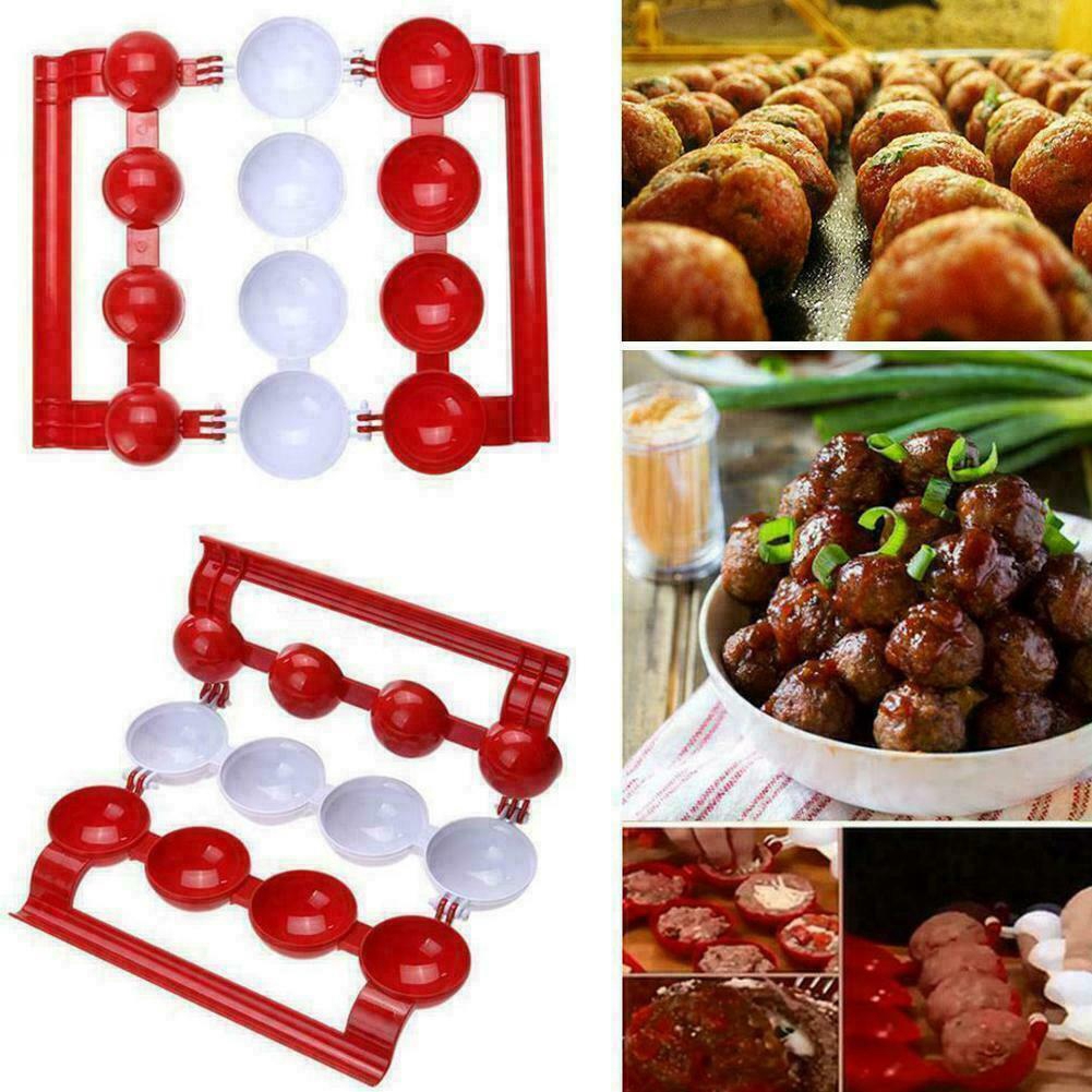 1Pcs Kitchen Meatballs Mold /  Homemade DIY Fish Ball Maker / Sushi Ice Cream Balls Mould /  Self Stuffing Food Cooking Ball Tool