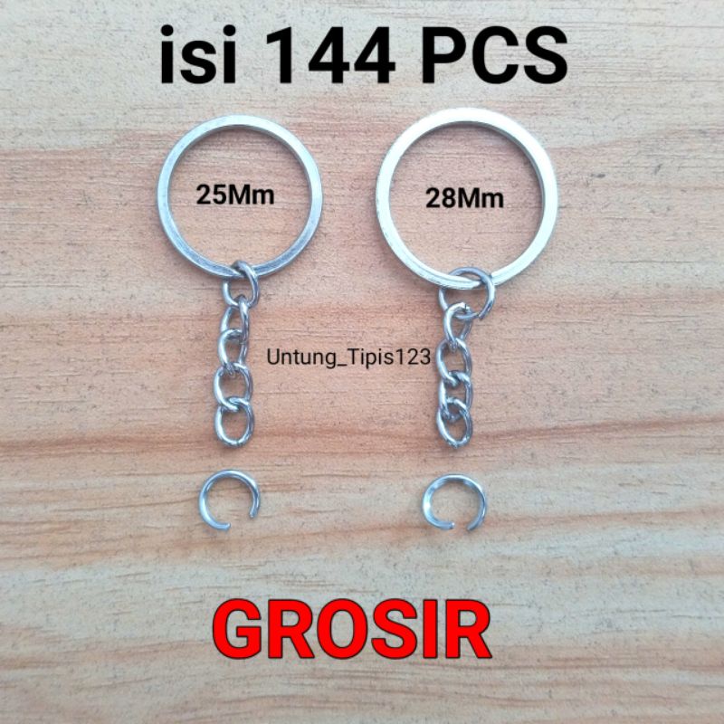 Ring pipih gepeng ukuran 25 mm Ring gantungan kunci Tebal uk 28 mm Ring ganci Grosir