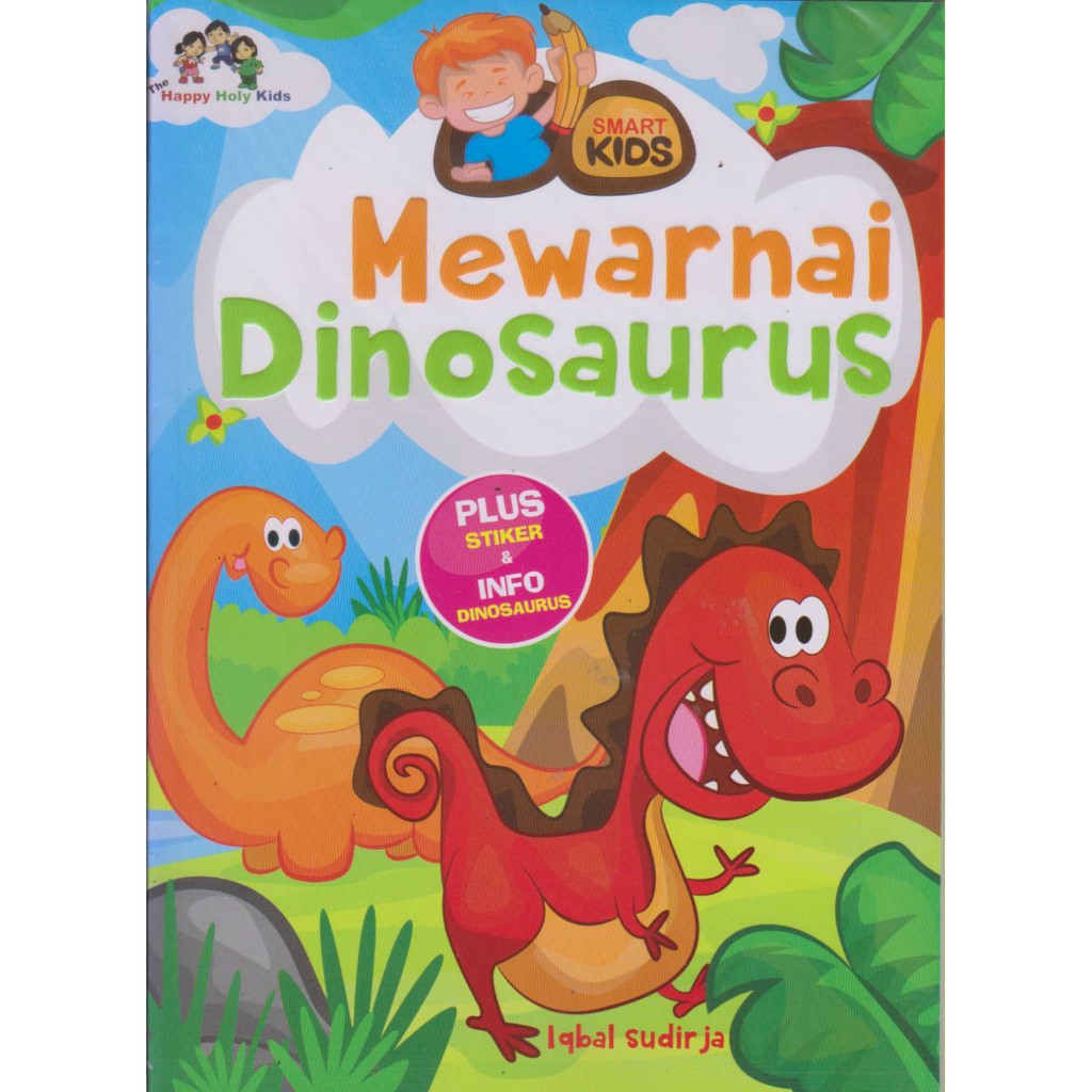 Contoh Mewarnai Gambar Dinosaurus