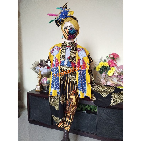 Baju muslim batik anak wayang  browny fashion show