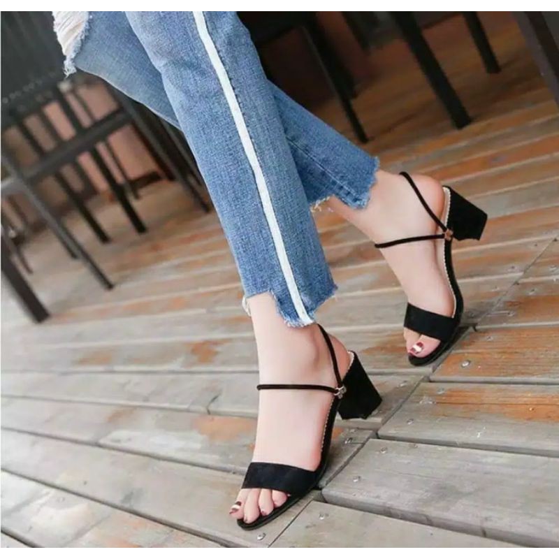 High heels wanita 4cm bandua tali