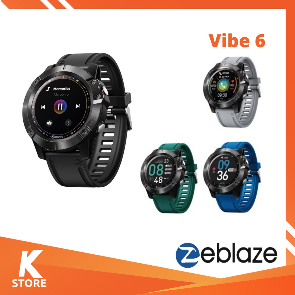 SMARTWATCH ZEBLAZE VIBE 6 Smartwatch Bluetooth Call Sport Heart DT95 DT96 5 PRO - Original