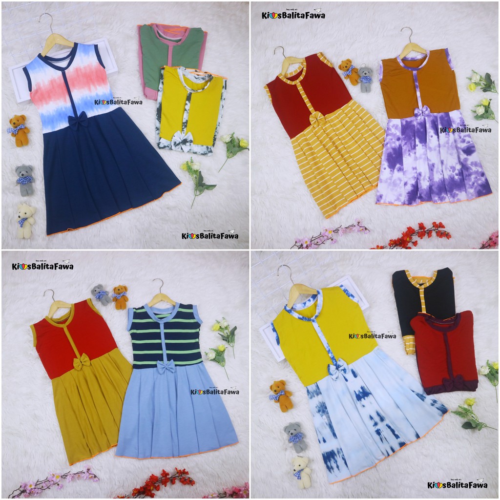 Dress Sinta uk 5-6 Tahun / Dres Anak Perempuan Motif Adem Baju Yukensi Import Lucu Murah