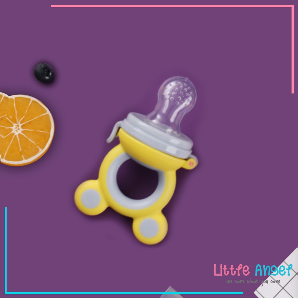 DOT BUAH EMPENG BAYI MPASI Multifungsi Baby Fruit Feeder Original BPA FREE PREMIUM COD-Yellow Grey