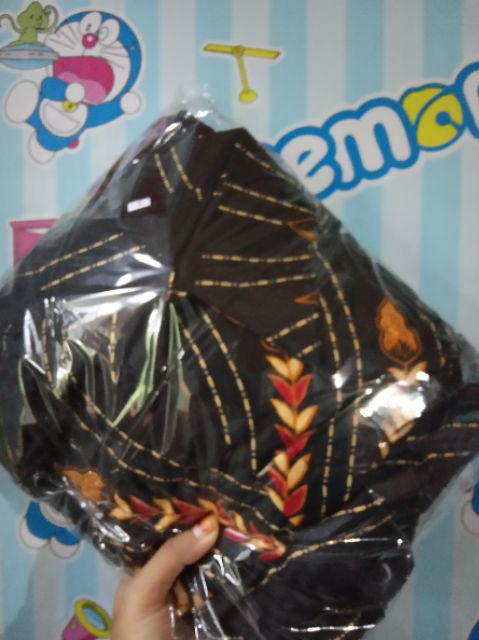 ( Ready Anak)  Couple 2575 Batik Couple Sarimbit Motif Sogan  Gamis Batik Kondangan Sumber Rejeki