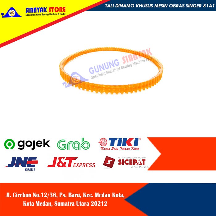 Timing Belt / Tali Dinamo KHUSUS Mesin Obras Singer 81A1