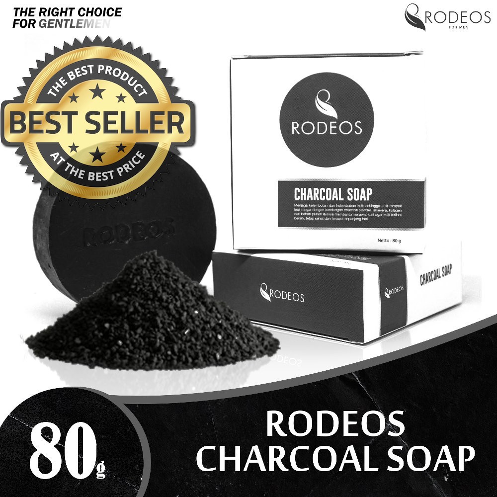 Rodeos Charcoal Soap For Men | Pembersih wajah