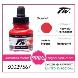

Cat Aklirik Daler Rowney FW Ink 29.5 ML Scarlet 160029567