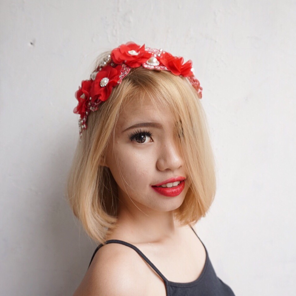 [STOCK TERBATAS] AKSESORIS FASHION HAIRPIECE HEADPIECE PENGANTIN MERAH HWR006