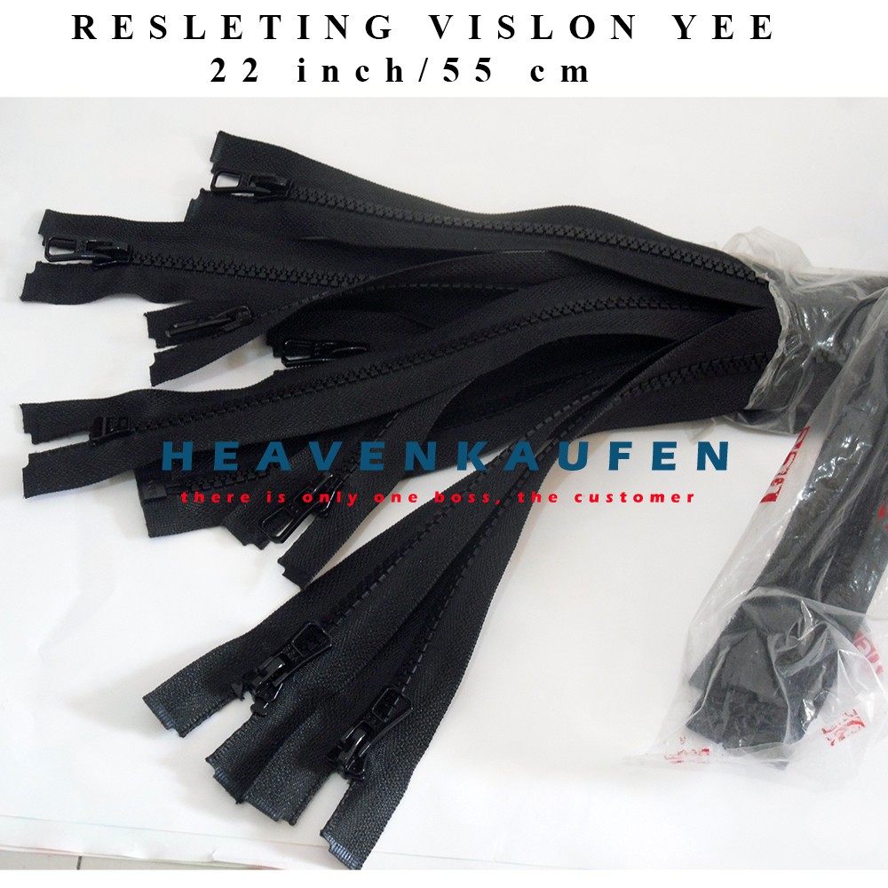 Resleting Vislon Merk YEE 22 inch/55 cm Hitam