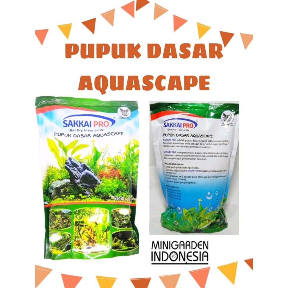 PUPUK DASAR AQUASCAPE SAKKAI PRO 1 KG PUPUK ORGANIK MEDIA TANAM