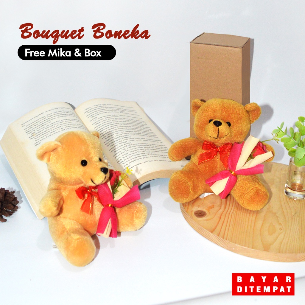 Bouquet boneka mini buket bunga dekorasi kado ulang tahun hadiah boneka wisuda lucu hampers boneka