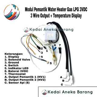 Module Modul Ignition Igniter Pemantik Gas LPG Water Heater FHS-L1 FHS L1 3V 3VDC