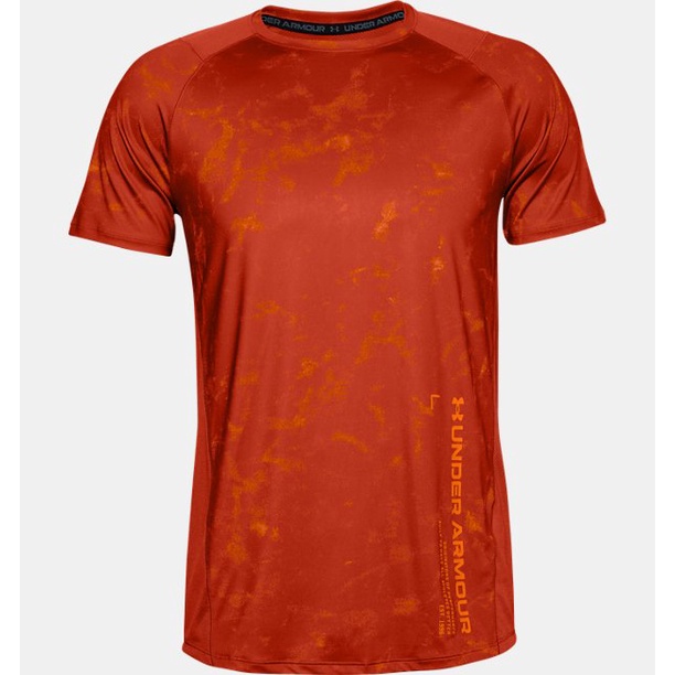 Under Armour Kaos Tangan Pendek Pria  UA MK-1 Printed Short Sleeve - Rich Orange 1356774-830