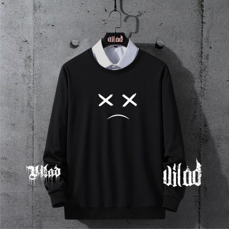 Vilad.co crewneck pria distro . sweater anime . crewneck cowok aesthetic . crewneck . crunek . cn pria distro original asli . sweater keren pria distro