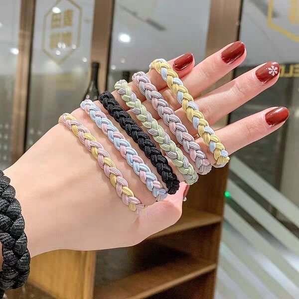 Hand-woven High Elastic Color Twist Hair Rope