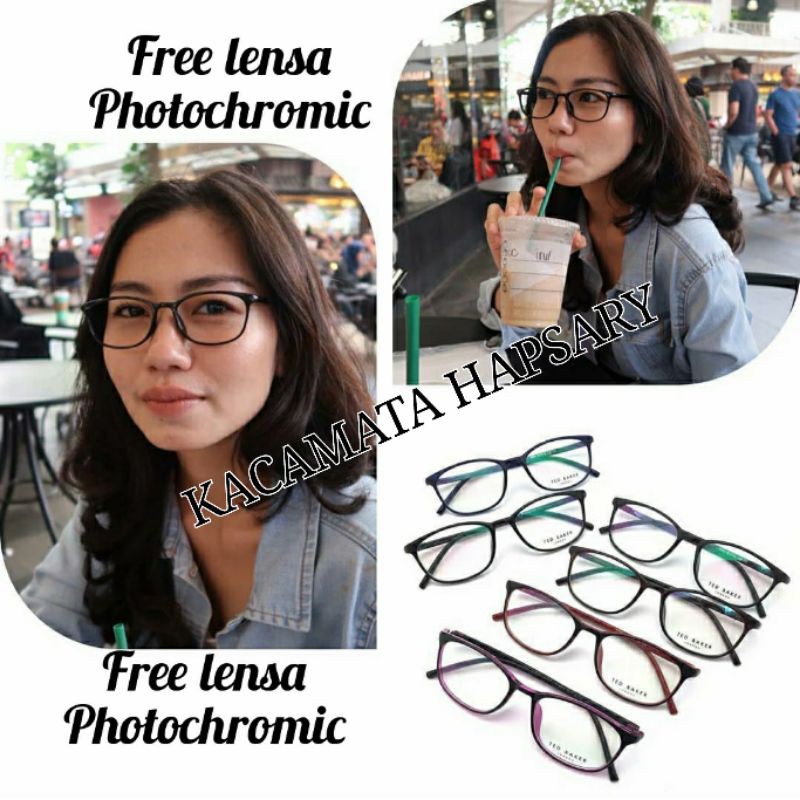 PAKET HEMAT FRAME KACAMATA + LENSA PHOTOCROMIC | KACAMATA MINUS | KACAMATA ANTI RADIASI | 9055