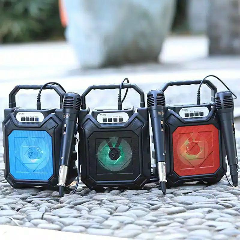 Speaker bluetooth karaoke + mic 668 speaker karaoke speaker bluetooth portable