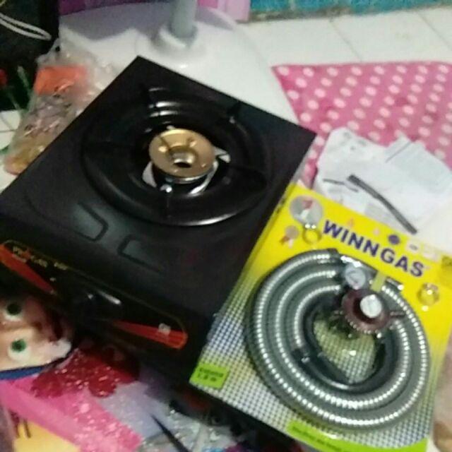 Kompor Gas 1 Tungku + Selang & Regulator Winn Gas