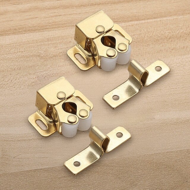 GS8-2 Penutup damper penahan pintu lemari laci cabinet door stop catches closer buffer fitting 2pcs naierdi fa-01 - golden Or-i