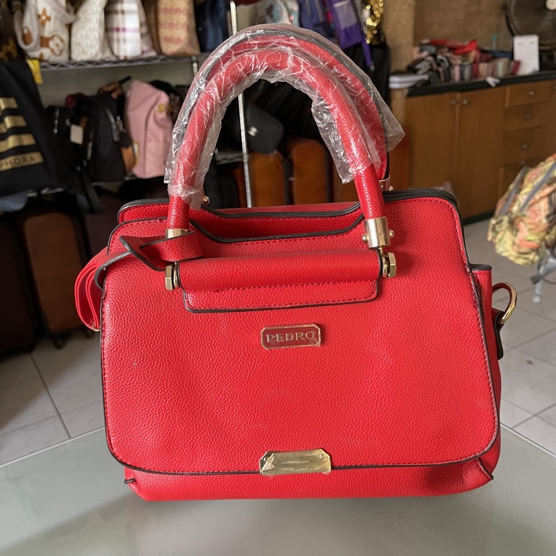 Tas Wanita Top Handle Handbag Sling bag Kulit Sintetis Pedro Import Tanggulangin
