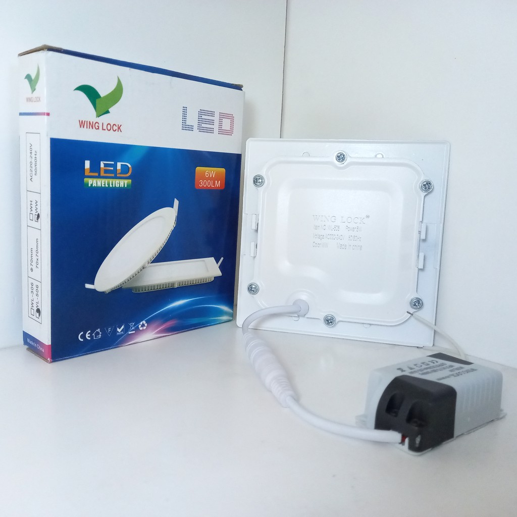 LAMPU DOWNLIGHT LED 6 WATT KUNING LAMPU PANEL LED 6w TIPIS SEGI 4 INBOW