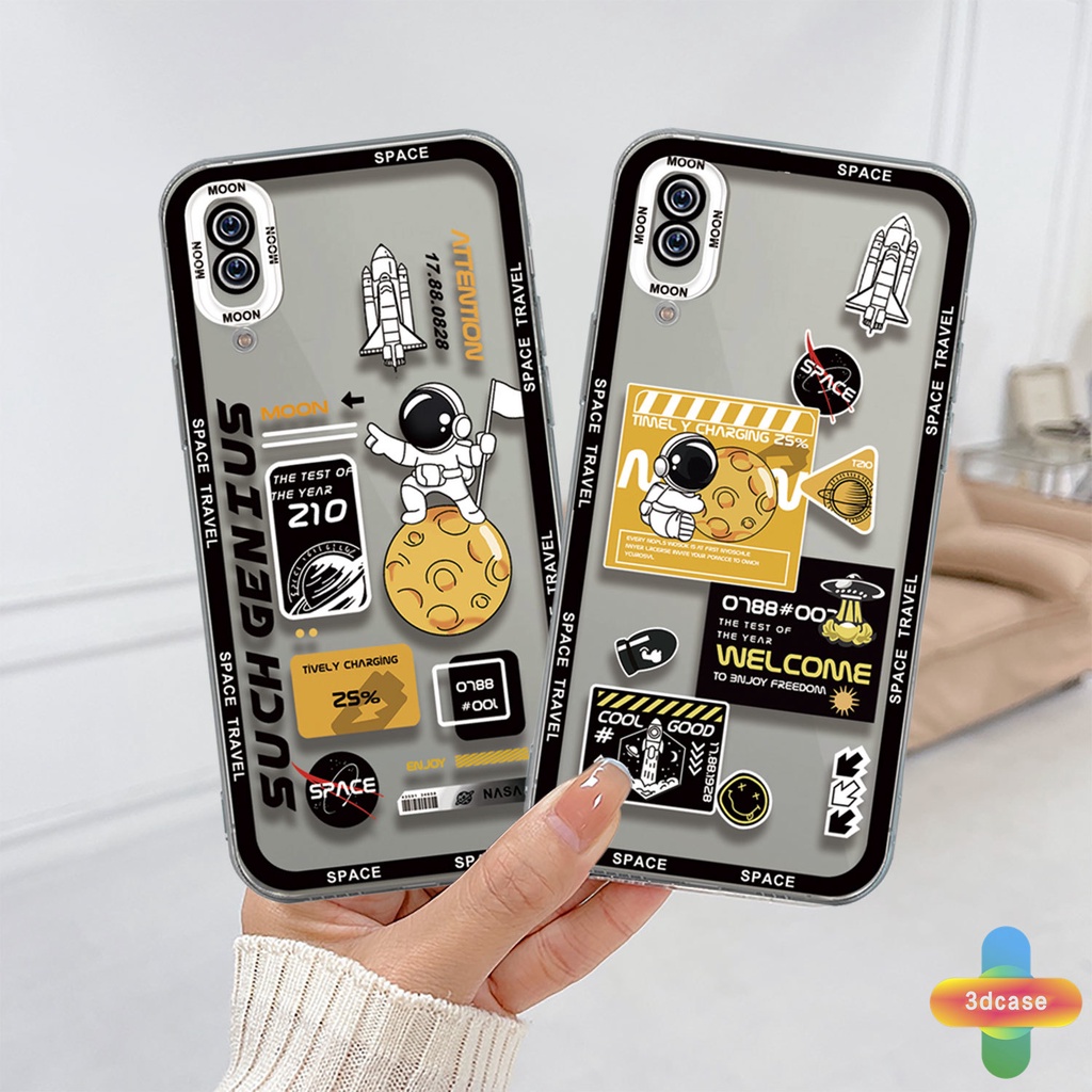 Case VIVO Y30 Y12S Y12 Y20 Y15S Y91C Y21 2021 Y21A Y21T V23E Y16 V21 Y21S Y20S Y12i Y33T Y01 Y91 Y30i Y93 Y95 Y15 Y17 T1 Y55 Y75 Y50 Y53S Y51 2020 Y51A Y10 Y33S Y1S Y11 Y31 Y20i Y91i Y51S Y20G Crack Space Travelling Transparent Case