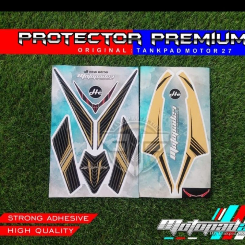 Sticker Stiker Resin Timbul Dasi Depan Winglet Premium Yamaha New Aerox 155 2020