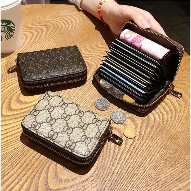 BV.ID DL070 DOMPET KARTU KULIT MINI DOMPET MOTIF RESLETING KARTU KOIN WANITA MINI / IMPORT COD