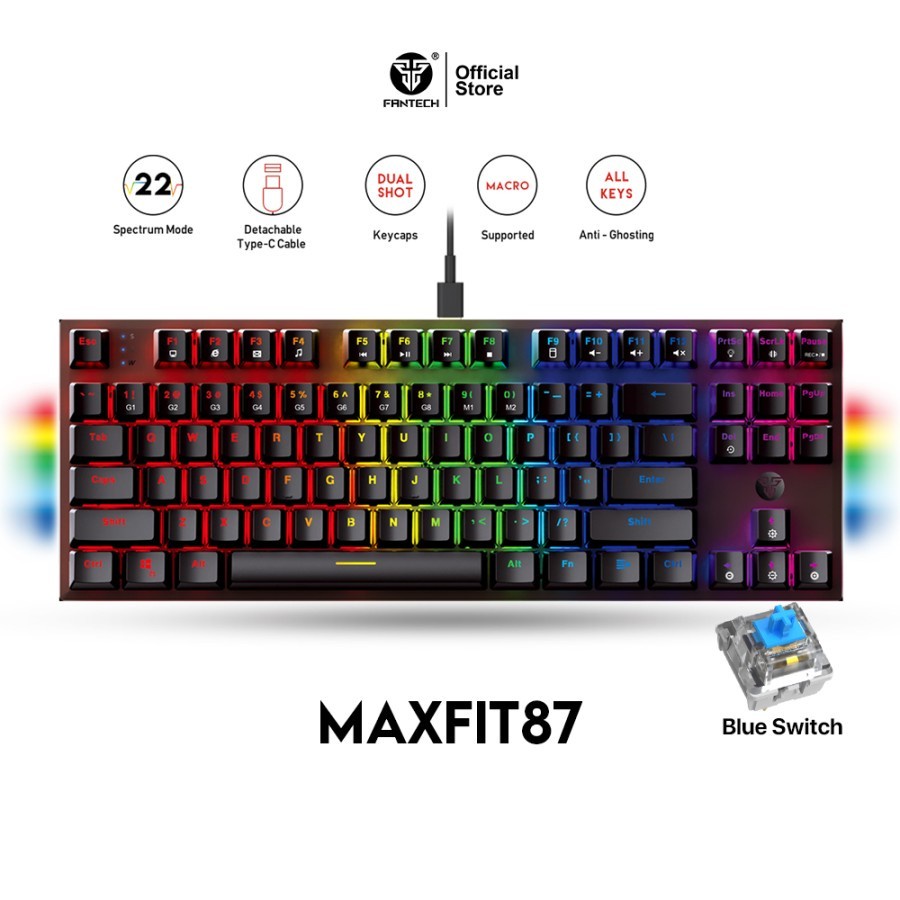 Fantech MK856 MAXFIT87 RGB TKL Mechanical Gaming Keyboard