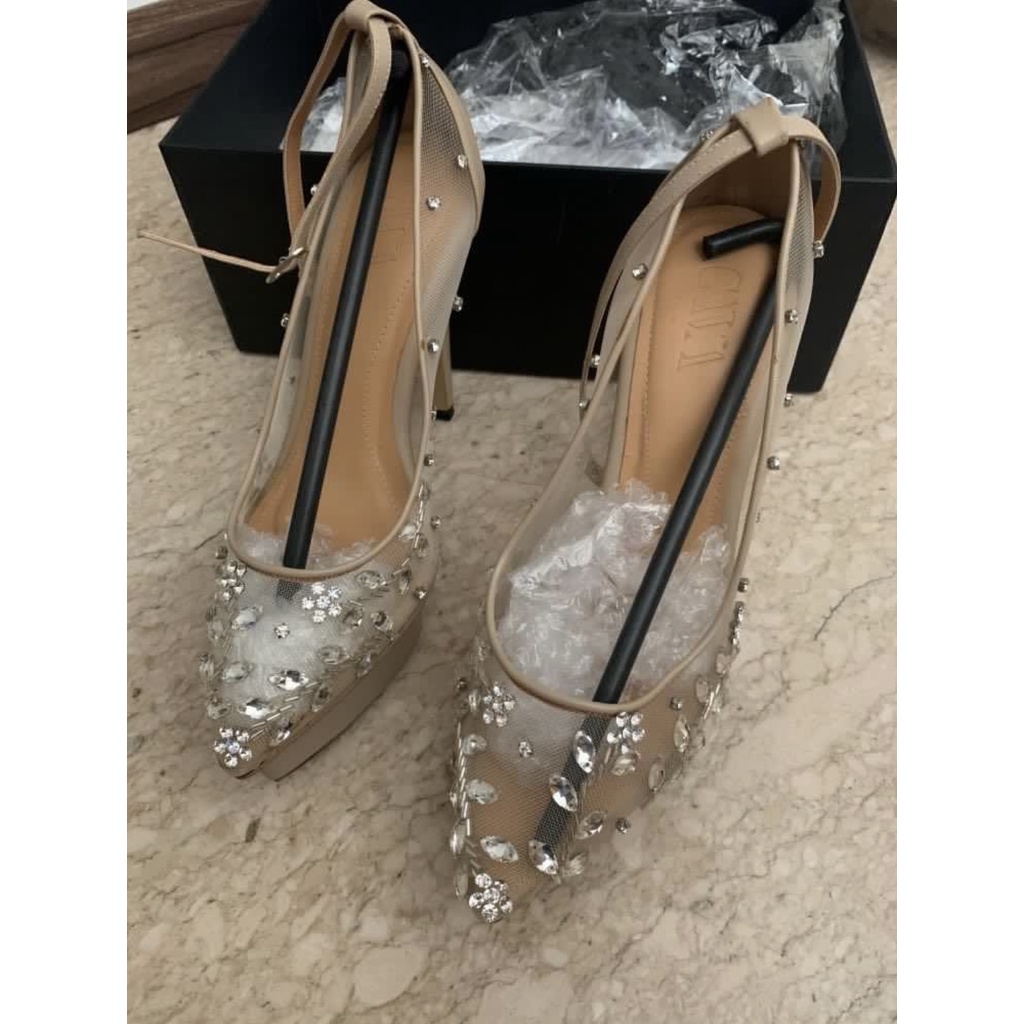 Cava Prive Nude Wedding Shoes Linda Heels Size 36