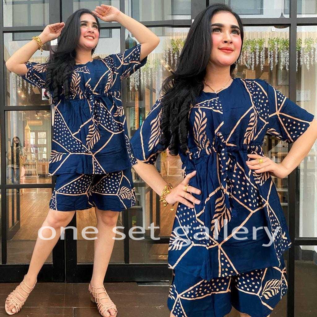 Setelan Pyama Tie dye Pendek Baju Bali 100% Original Dan Berkualitas Butik Harga Konveksi Langsung Bisa COD - one set gallery