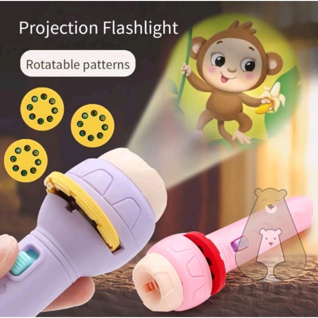 MAINAN ANAK SENTER PROYEKTOR / FUN FLASHLIGHT / MAINAN PROYEKTOR ANAK SENTER LAMPU MALAM