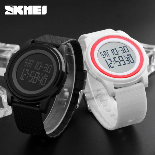 Jam Tangan Digital Anti Air Slim Tipis Skmei 1206 Shopee Indonesia