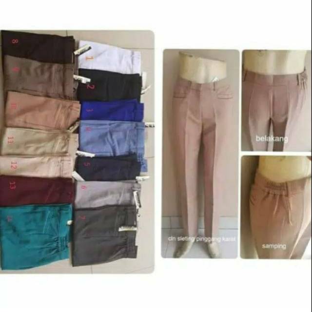 Celana Kerja Resleting/ Kancing