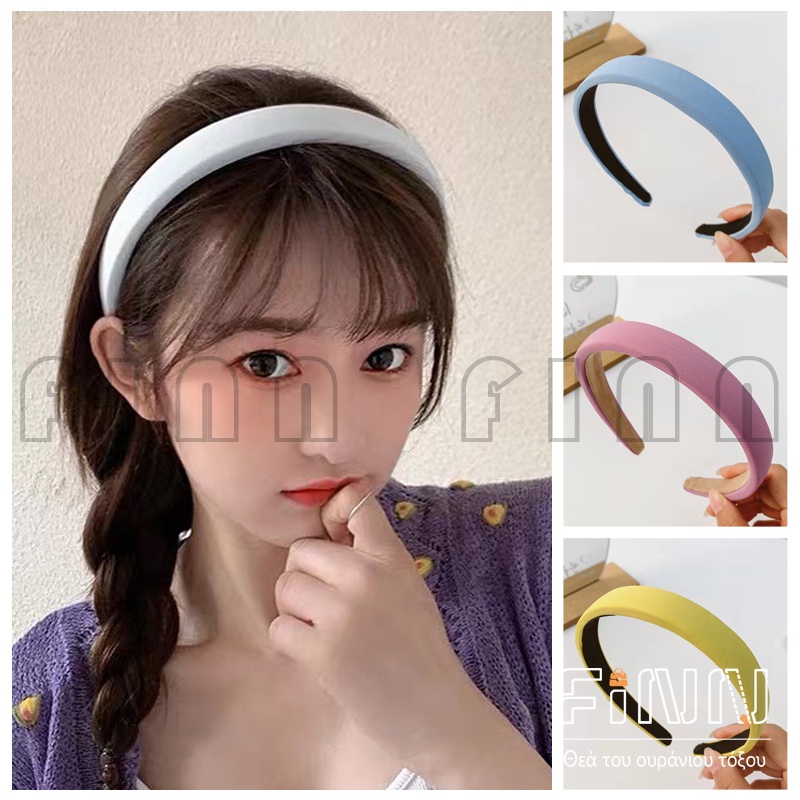 [TERBARU] Bando Rambut Doff Lebar Wanita Polos Casual Korean Style - Bandana Rambut Polos