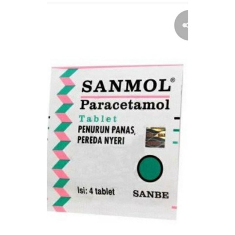SANMOL Tablet. Tablet untuk penurun panas dan penghilang nyeri untuk anak diatas 12 th dan dewasa